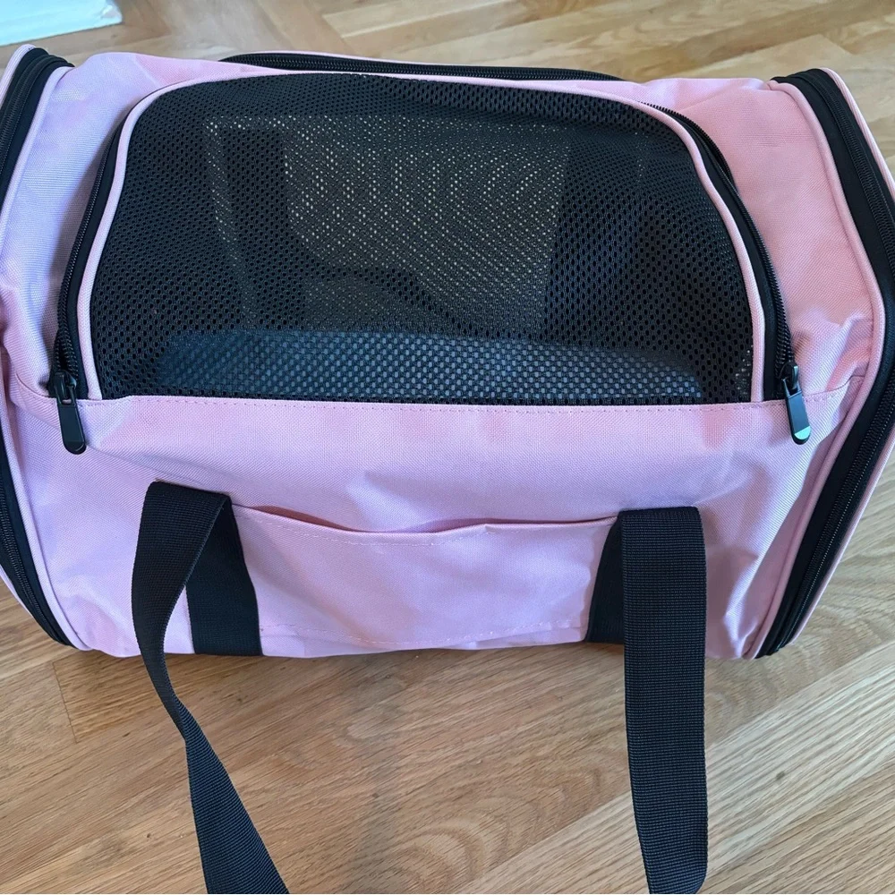 Pet Carrier Bag - Pink and Black